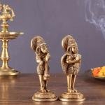 Brass Garuda & Hanuman Pair 4" | Divine Statues | Devotion, Strength & Service | 600g Intricate Handcrafted Idols | Home Temple Spiritual Decor | Jaipurio